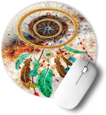 infinity interiors Printed Designer Anti Skid Round Gaming Foldable with Nonslip Base for Laptop & Desktop/Computer etc_032 Non Slip Base Mousepad(Multicolor)