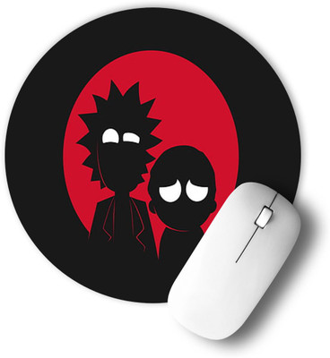 infinity interiors Printed Designer Anti Skid Round Gaming Foldable with Nonslip Base for Laptop & Desktop/Computer etc_022 Non Slip Base Mousepad(Red, Black)