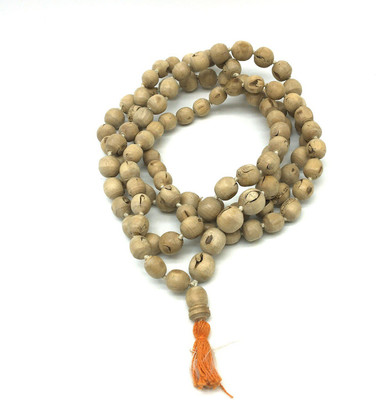 Hare Krishna Food For Soul Tulsi Jaap Mala | Tulsi 108 Bead Mala - Tulsi Mala - Tulsi Japa Mala Wood Chain