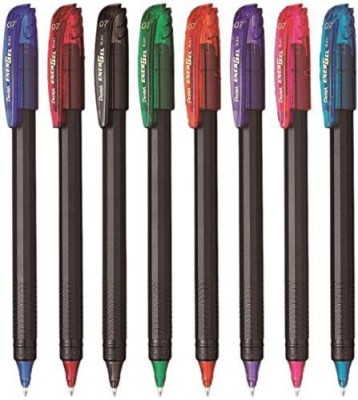 PENTEL Gel Ink Rollerball Pens 0.7mm Metal Tip Roller Gel Pen Multicolor (Set of 8 ) Fountain Pen(Pack of 8, Multicolor)