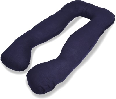 Mothersyard Microfibre Solid Pregnancy Pillow Pack of 1(Navy Blue)