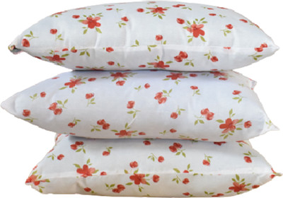 Swikon star Polyester Fibre Floral Sleeping Pillow Pack of 3(Multicolor)