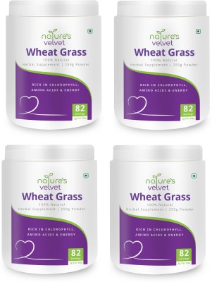 Natures Velvet Lifecare Wheat Grass Powder, 250 gms - Pack of 4 Plant-Based Protein(1000 g, natural)