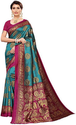 Vimalnath Synthetics Printed Bollywood Art Silk Saree(Green)