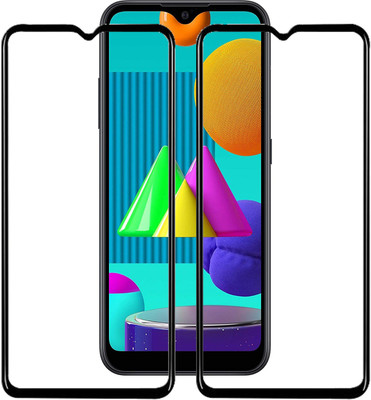 HOBBYTRONICS Edge To Edge Tempered Glass for Samsung Galaxy M02(Pack of 2)