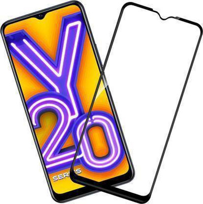 kentop Edge To Edge Tempered Glass for Vivo Y20i + V2027(Pack of 1)