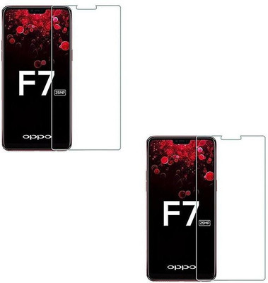 HQ Protection Tempered Glass Guard for OPPO F7(Pack of 2)
