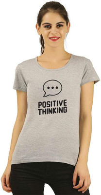 dreamkarts Graphic Print Women Round Neck Grey T-Shirt