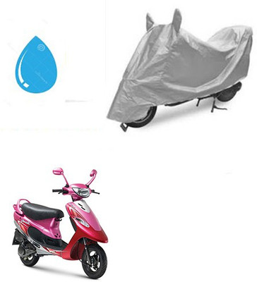 HYBRIDS COLLECTION Waterproof Two Wheeler Cover for TVS(Scooty Pep+, Silver)
