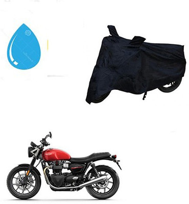 THE REAL ARV Waterproof Two Wheeler Cover for Triumph(Twin spark, Black)
