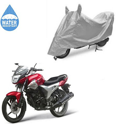 SRENTERPRISES Two Wheeler Cover for Yamaha(SZ X, Silver)