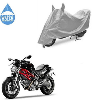 SRENTERPRISES Two Wheeler Cover for Ducati(Monster 796 S2R, Silver)