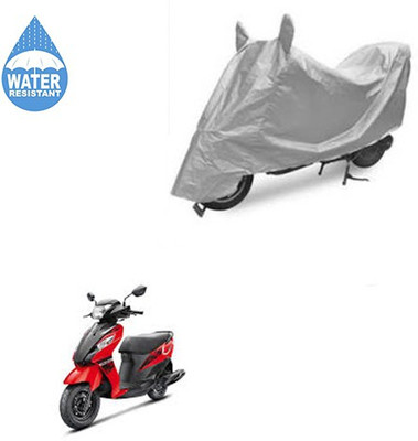 SRENTERPRISES Two Wheeler Cover for Suzuki(Let's, Silver)