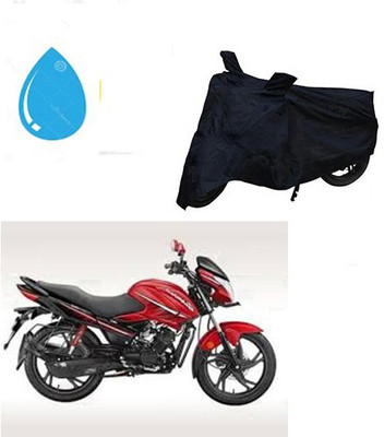 HYBRIDS COLLECTION Waterproof Two Wheeler Cover for Hero(Glamour, Black)