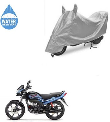 SRENTERPRISES Two Wheeler Cover for Hero(Passion Plus, Silver)