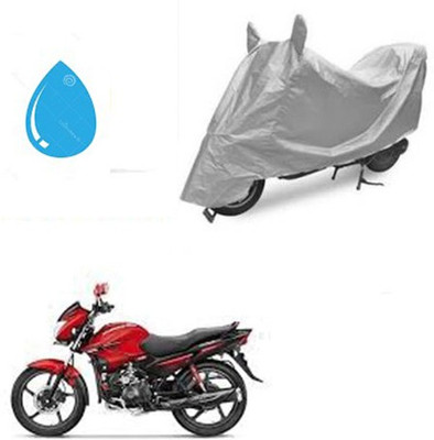 SRENTERPRISES Two Wheeler Cover for Hero(Glamour FI, Silver)