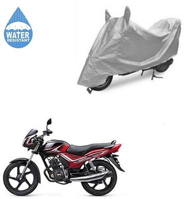 SRENTERPRISES Two Wheeler Cover for TVS(Star City, Silver)