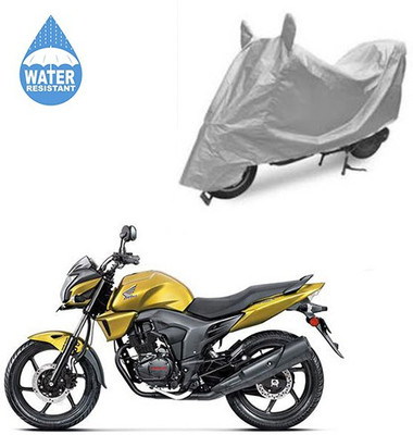 SRENTERPRISES Two Wheeler Cover for Honda(CB Trigger, Silver)
