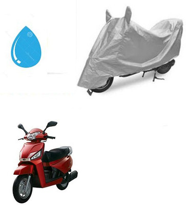 SRENTERPRISES Two Wheeler Cover for Mahindra(Gusto, Silver)
