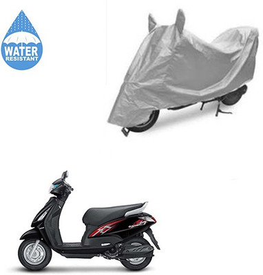 SRENTERPRISES Two Wheeler Cover for Suzuki(Swish, Silver)
