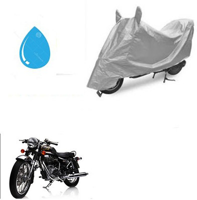SRENTERPRISES Two Wheeler Cover for Royal Enfield(Electra Delux, Silver)