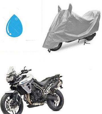 THE REAL ARV Waterproof Two Wheeler Cover for Universal For Bike(Silver)