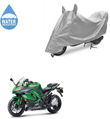 SRENTERPRISES Two Wheeler Cover for Kawasaki(Ninja 1000, Silver)