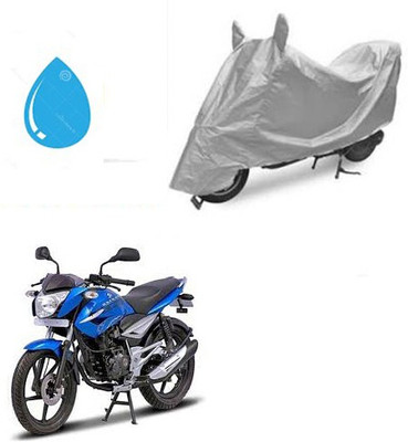 SRENTERPRISES Two Wheeler Cover for Bajaj(XCD 125cc, Silver)
