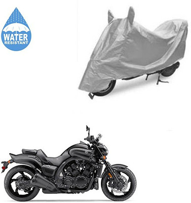 SRENTERPRISES Two Wheeler Cover for Yamaha(VMAX, Silver)