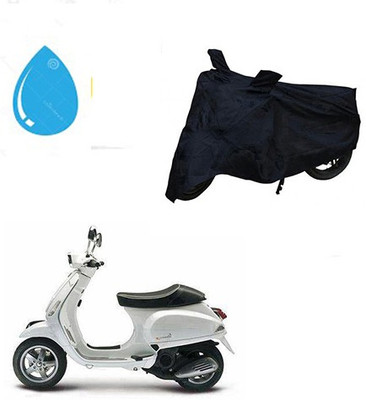 HYBRIDS COLLECTION Waterproof Two Wheeler Cover for Piaggio(Piaggio Vespa, Black)