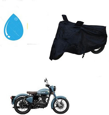 HYBRIDS COLLECTION Waterproof Two Wheeler Cover for Royal Enfield(Classic 350, Black)