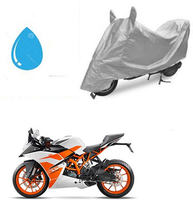 SRENTERPRISES Two Wheeler Cover for KTM(Duke 200, Silver)