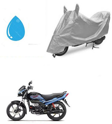 RPSENTTERPR Waterproof Two Wheeler Cover for Hero(Passion Plus, Silver)