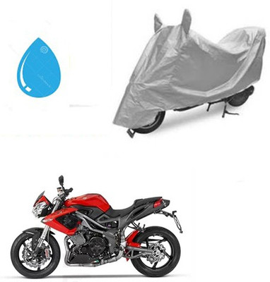 SRENTERPRISES Two Wheeler Cover for DSK Benelli(TNT R, Silver)