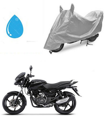 Atulit enterprises Waterproof Two Wheeler Cover for Bajaj(Pulsar 150, Silver)