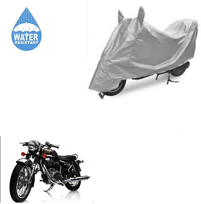SRENTERPRISES Two Wheeler Cover for Royal Enfield(Electra Delux, Silver)