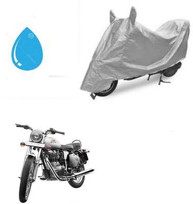 THE REAL ARV Waterproof Two Wheeler Cover for Royal Enfield(Bullet 350, Silver)