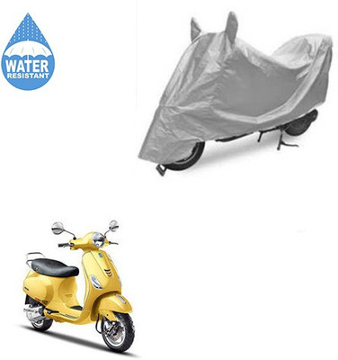 SRENTERPRISES Two Wheeler Cover for Piaggio(Vespa SXL, Silver)