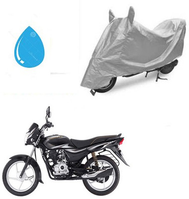 Atulit enterprises Waterproof Two Wheeler Cover for Bajaj(Platina 100 DTS-i, Silver)