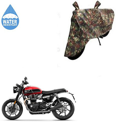 SRENTERPRISES Two Wheeler Cover for Triumph(Twin, Multicolor)