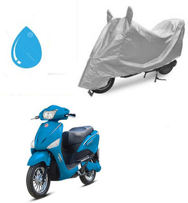 Atulit enterprises Waterproof Two Wheeler Cover for Hero(Electric Optima, Silver)