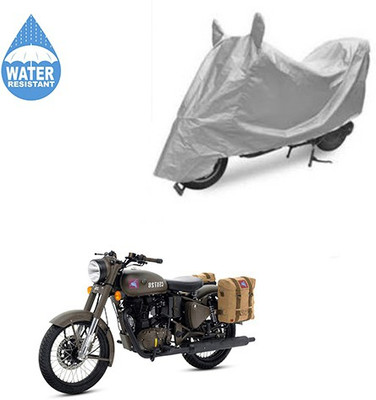 SRENTERPRISES Two Wheeler Cover for Royal Enfield(Classic 500, Silver)