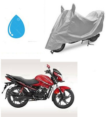 Atulit enterprises Waterproof Two Wheeler Cover for Hero(Glamour, Silver)