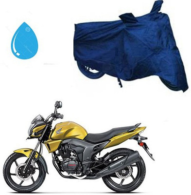 RPSENTTERPR Waterproof Two Wheeler Cover for Honda(CB Trigger, Blue)