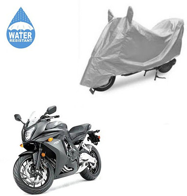 SRENTERPRISES Two Wheeler Cover for Honda(CBR 650F, Silver)