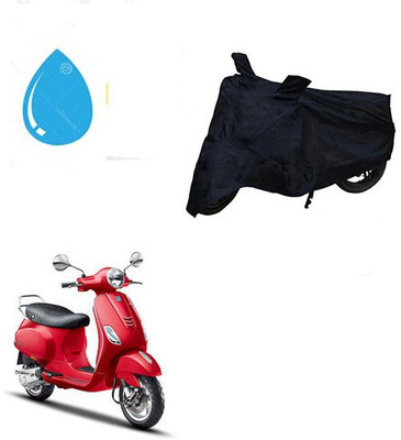 HYBRIDS COLLECTION Waterproof Two Wheeler Cover for Piaggio(Vespa VXL, Black)