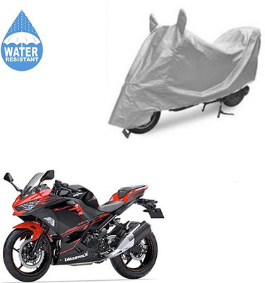 SRENTERPRISES Two Wheeler Cover for Kawasaki(Ninja 250, Silver)