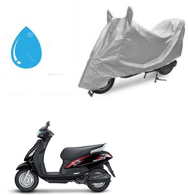 SRENTERPRISES Two Wheeler Cover for Suzuki(Swish, Silver)