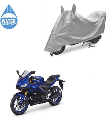 SRENTERPRISES Two Wheeler Cover for Yamaha(YZF R25, Silver)