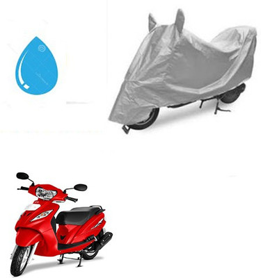 THE REAL ARV Waterproof Two Wheeler Cover for TVS(Wego, Silver)
